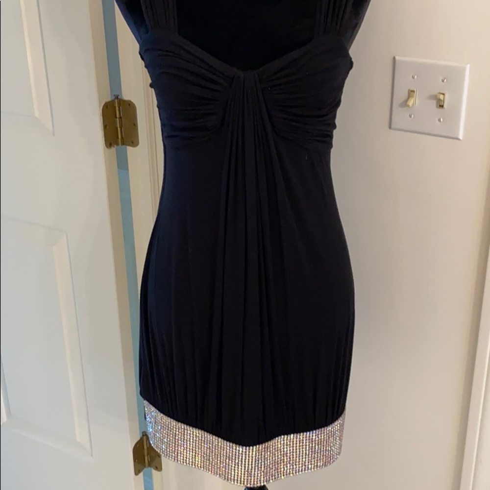 Black dress with Swarovski Crystals